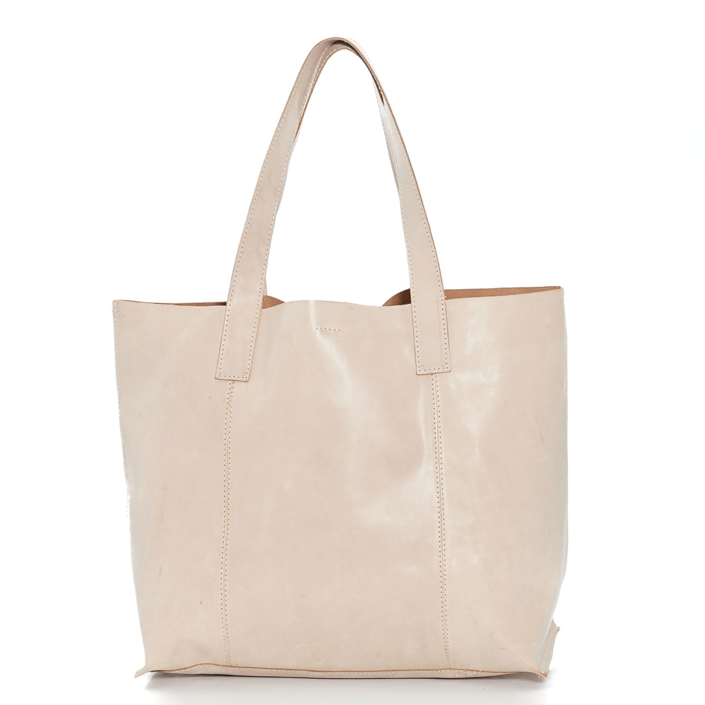 Дамска чанта от естествена италианска кожа модел ESTER dk beige